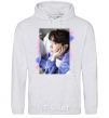 Men`s hoodie Photoshoot bts J-Hope sport-grey фото