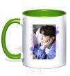 Mug with a colored handle Photoshoot bts J-Hope kelly-green фото