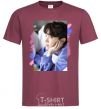 Men's T-Shirt Photoshoot bts J-Hope burgundy фото