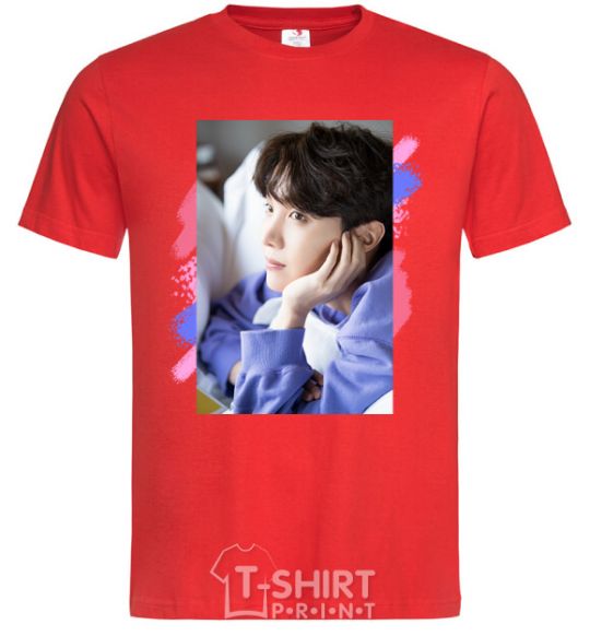 Men's T-Shirt Photoshoot bts J-Hope red фото