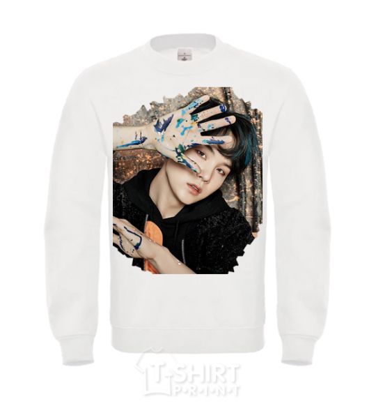 Sweatshirt Suga BTS paint White фото