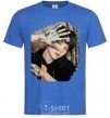 Men's T-Shirt Suga BTS paint royal-blue фото
