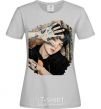 Women's T-shirt Suga BTS paint grey фото