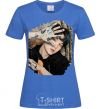 Women's T-shirt Suga BTS paint royal-blue фото