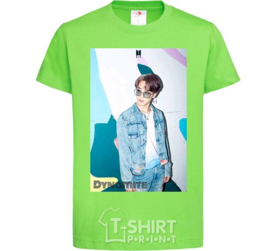 Kids T-shirt BTS Dynamite Chimin orchid-green фото