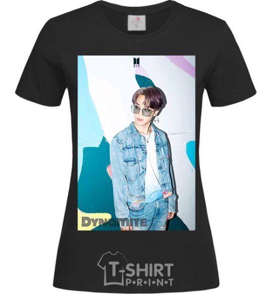 Women's T-shirt BTS Dynamite Chimin black фото