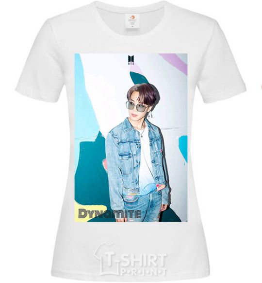 Women's T-shirt BTS Dynamite Chimin White фото