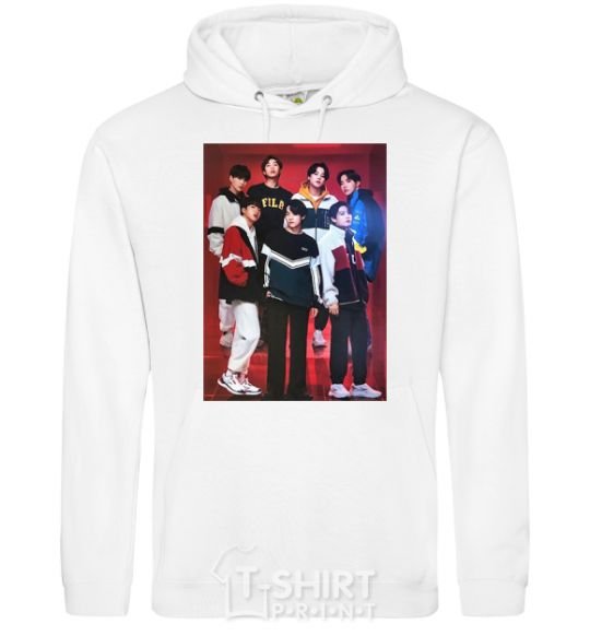 Men`s hoodie BTS for FILA White фото