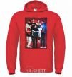 Men`s hoodie BTS for FILA bright-red фото