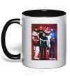 Mug with a colored handle BTS for FILA black фото