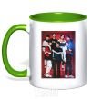 Mug with a colored handle BTS for FILA kelly-green фото