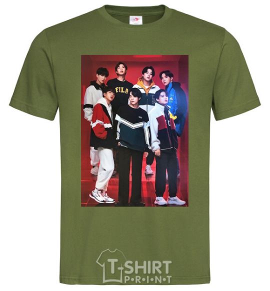 Men's T-Shirt BTS for FILA millennial-khaki фото
