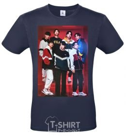 Men's T-Shirt BTS for FILA navy-blue фото