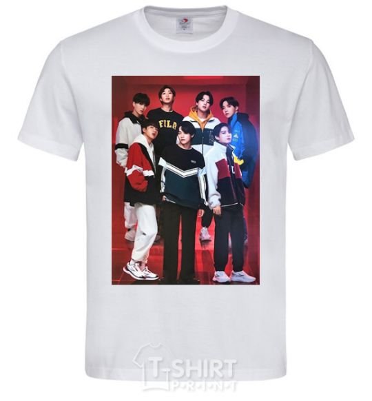 Men's T-Shirt BTS for FILA White фото