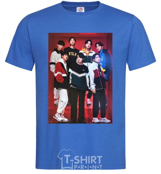 Men's T-Shirt BTS for FILA royal-blue фото