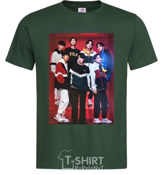 Men's T-Shirt BTS for FILA bottle-green фото