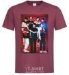 Men's T-Shirt BTS for FILA burgundy фото