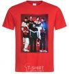 Men's T-Shirt BTS for FILA red фото