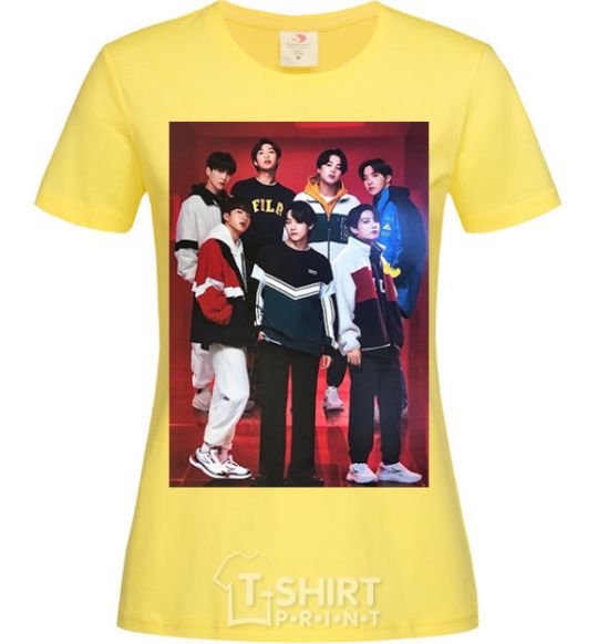 Women's T-shirt BTS for FILA cornsilk фото