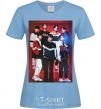 Women's T-shirt BTS for FILA sky-blue фото