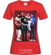 Women's T-shirt BTS for FILA red фото