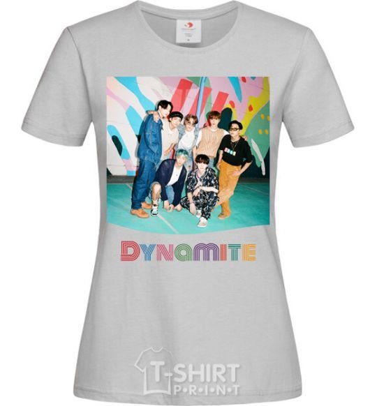 Women's T-shirt Dynamite k pop grey фото