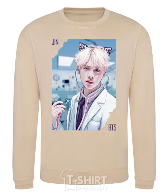 Sweatshirt Jin BTS like a cat sand фото