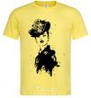 Men's T-Shirt Black lady cornsilk фото