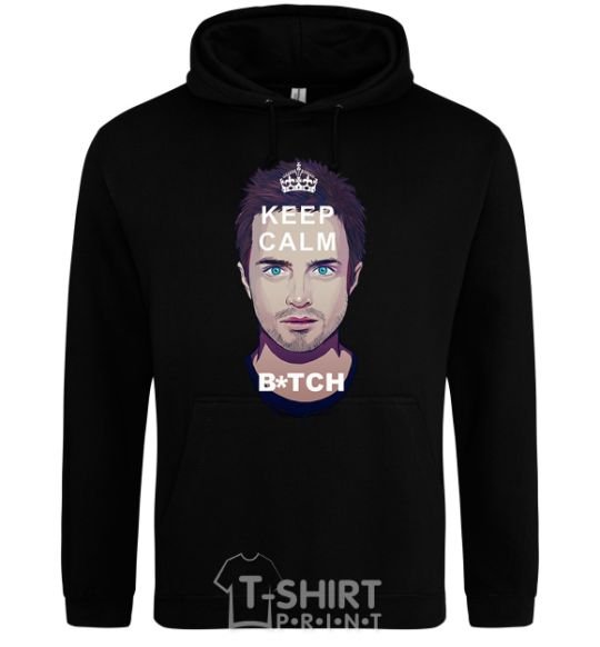 Мужская толстовка (худи) Keep calm Pinkman Черный фото