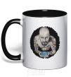 Mug with a colored handle Heisenberg with blue black фото