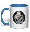 Mug with a colored handle Heisenberg with blue royal-blue фото