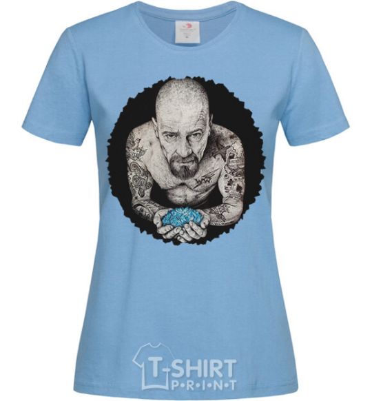 Women's T-shirt Heisenberg with blue sky-blue фото