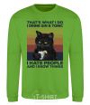 Sweatshirt I hate people and i know things orchid-green фото