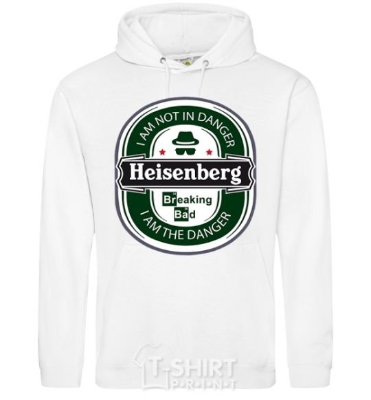 Men`s hoodie I am not in danger I am danger White фото