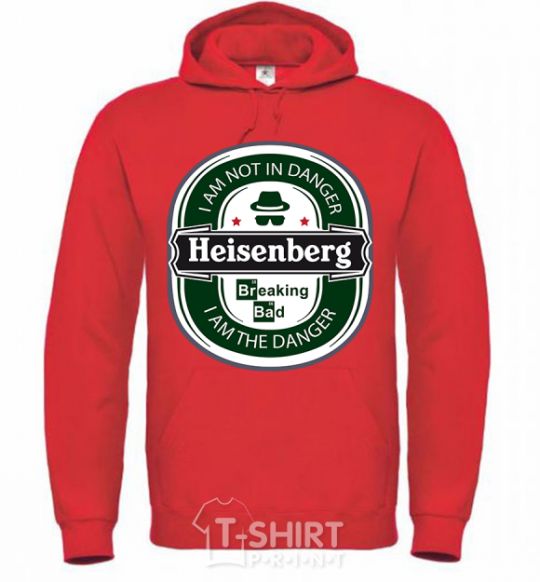 Men`s hoodie I am not in danger I am danger bright-red фото