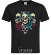 Men's T-Shirt Girl and skulls black фото
