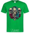 Men's T-Shirt Girl and skulls kelly-green фото