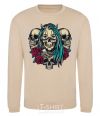 Sweatshirt Girl and skulls sand фото