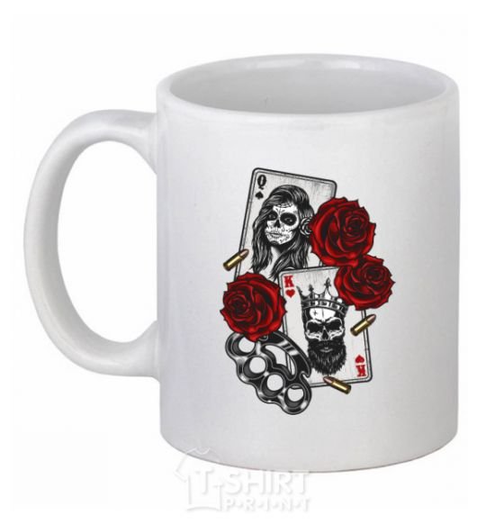 Чашка керамическая Santa Muerte and skull Белый фото