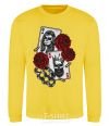 Sweatshirt Santa Muerte and skull yellow фото