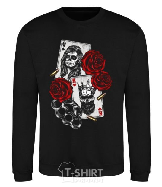 Sweatshirt Santa Muerte and skull black фото