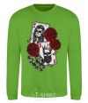 Sweatshirt Santa Muerte and skull orchid-green фото