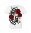 Men's T-Shirt Santa Muerte and skull White фото