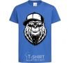 Kids T-shirt Bear in fullcap royal-blue фото