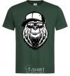 Мужская футболка Bear in fullcap Темно-зеленый фото
