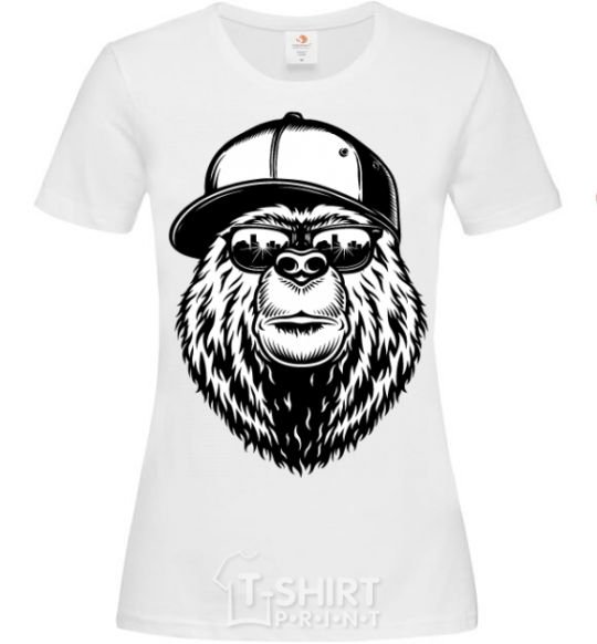 Women's T-shirt Bear in fullcap White фото