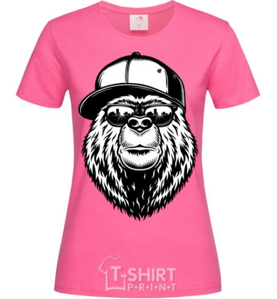 Women's T-shirt Bear in fullcap heliconia фото