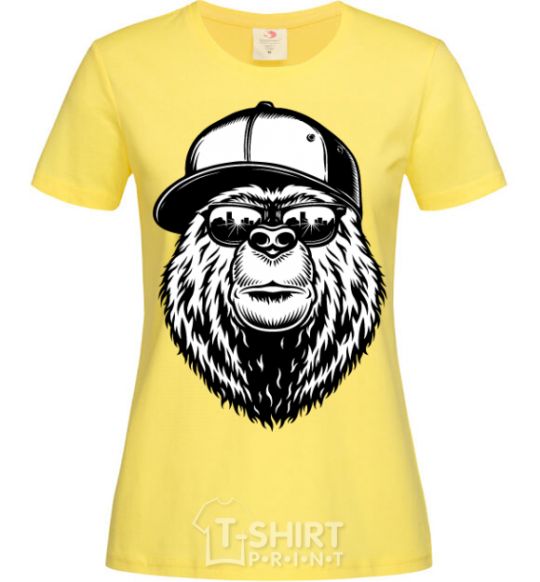 Women's T-shirt Bear in fullcap cornsilk фото