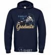 Men`s hoodie Finally i'm graduate navy-blue фото