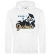 Men`s hoodie Finally i'm graduate White фото